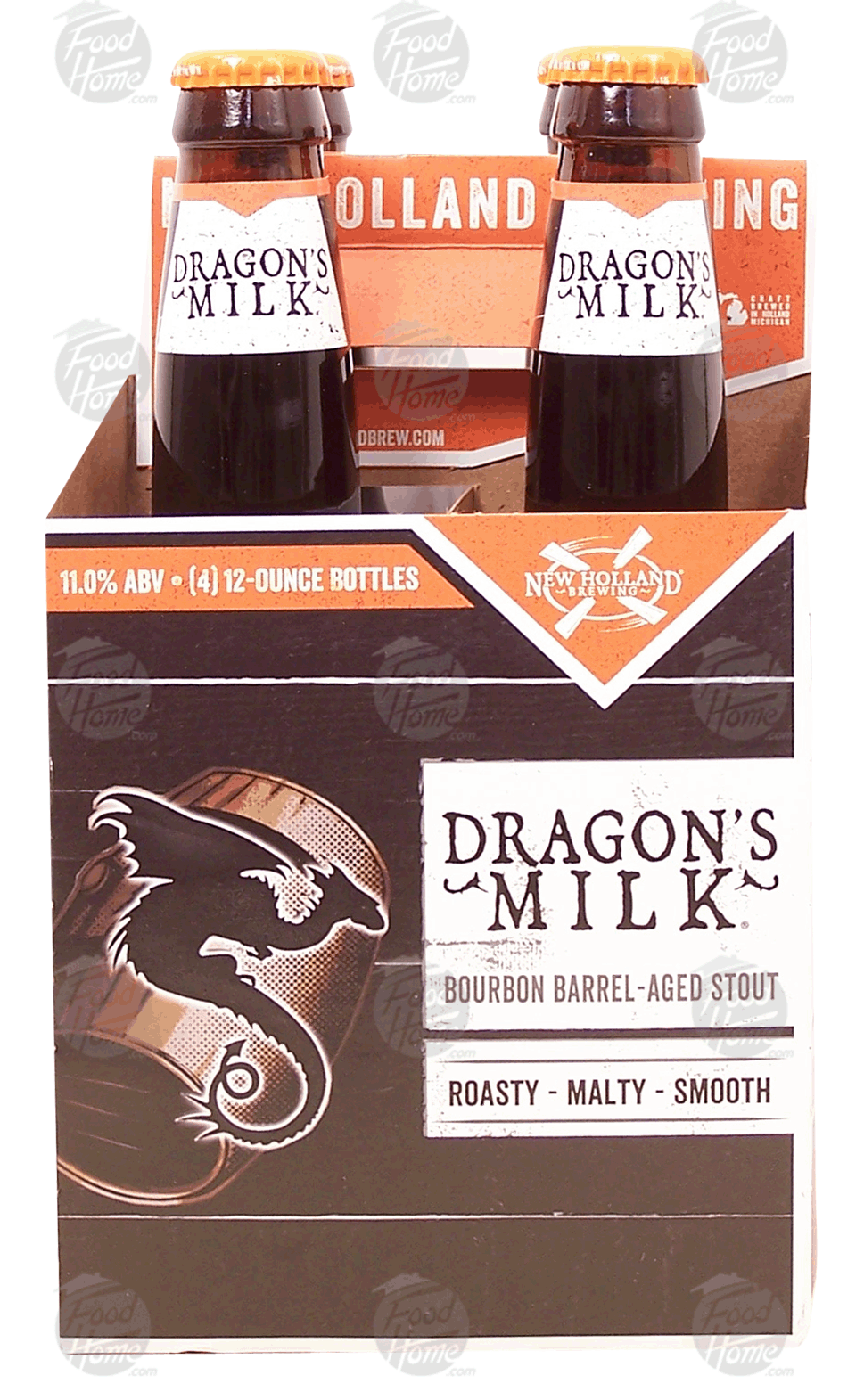 New Holland Brewing Dragon's Milk aged stout, roasty - malty - smooth, 11% alc. by vol., 12-fl. oz. Full-Size Picture